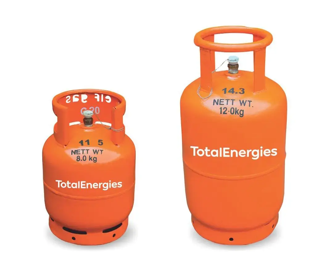 TotalEnergies 8 kg and 12 kg domestic LPG cylinders